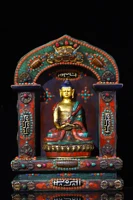 12 tibetan temple collection old bronze tessellation gem dzi beads painted shakyamuni buddhist niche town house exorcism