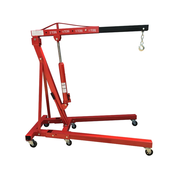 

2 ton folding manual hydraulic portable shop hoist engine crane sale