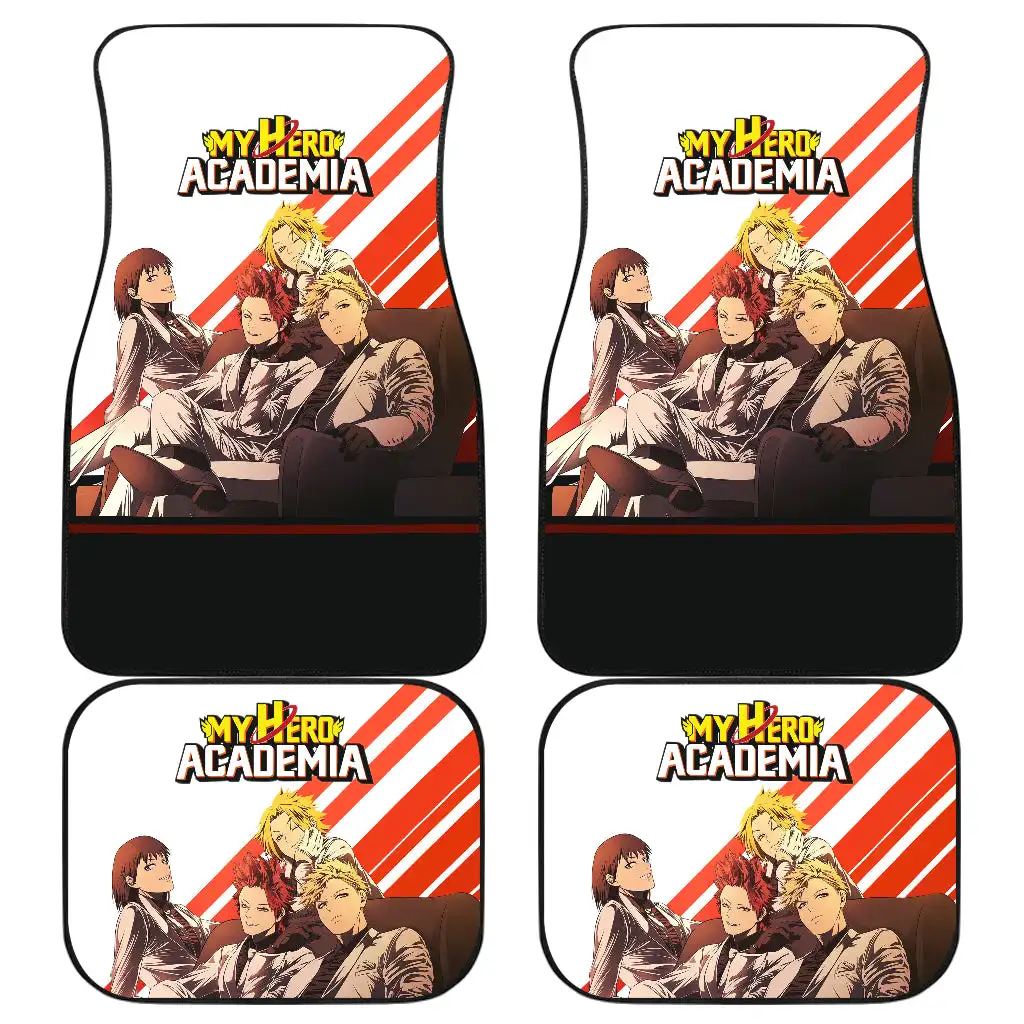 

Автомобильные коврики My Hero моя геройская академия, автомобильные коврики Denki Kaminari, аниме-поклонники, подарок, полный комплект, 4 шт., передние и задние автомобильные коврики
