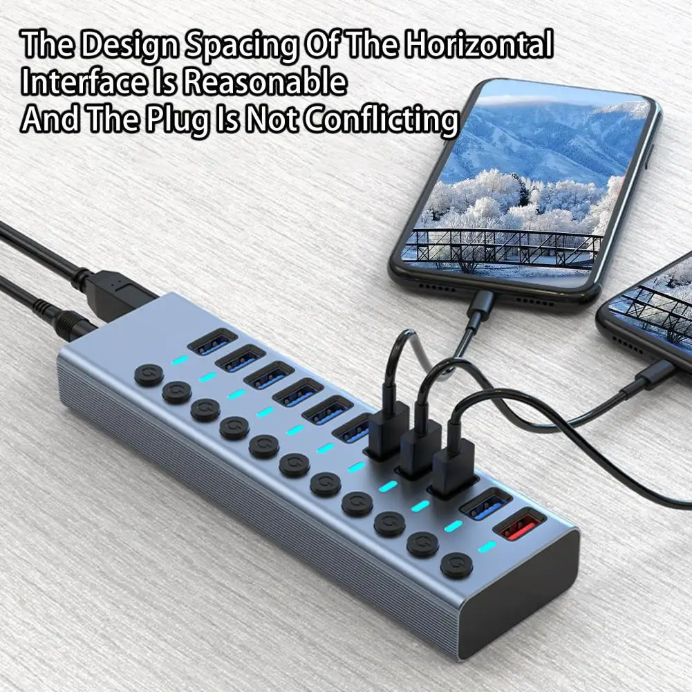 

Docking Station Portable Independent Switch 11-Port USB3.0 Laptop Expansion Dock Computer Accessories