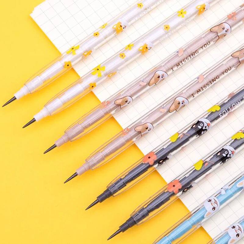 3 шт. карандаши с изображением милого щенка собаки разные головы ластиком Детские