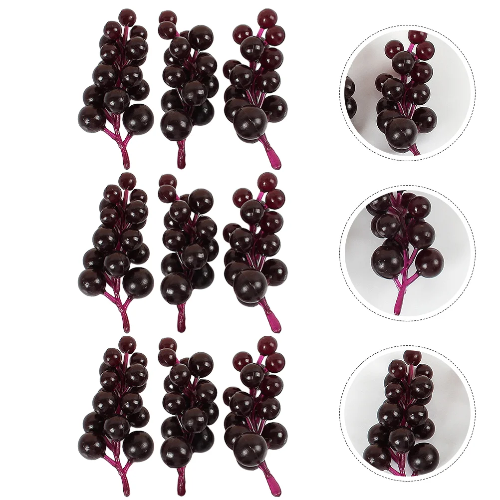 

20 bunches Grape Decoration Artificial Lifelike Grape for Home Kitchen Wedding Prop Decoration