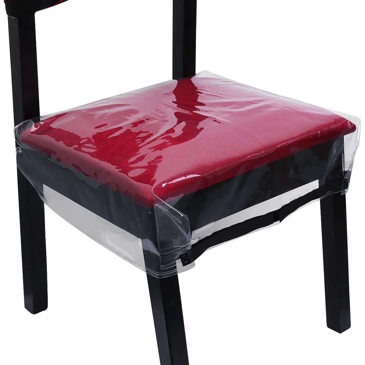 

HOMEMAXS 2PCS/SET Waterproof Seat Covers Removable PVC Transparent Dining Room Chair Covers Protectors Chair Slipcovers 77 x 77