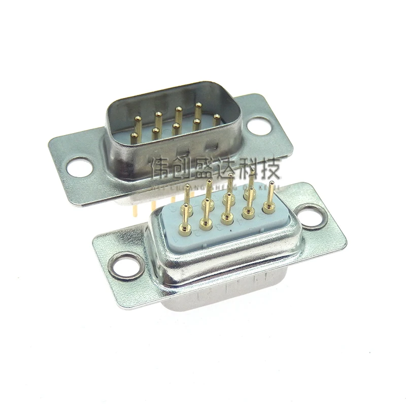 1 шт. D-SUB позолоченный 3u DB9 DIP 9-контактный круглый прямой разъем для печатной платы