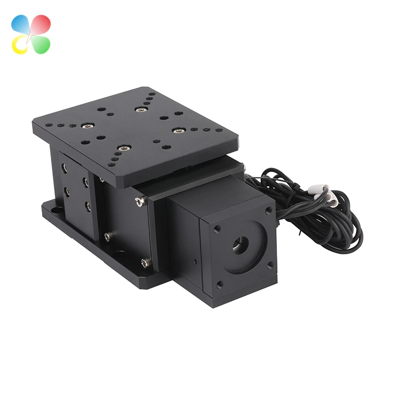 Фото C&K JMHZ-120-B7 120*120 мм Моторизованная вертикальная платформа по оси Z, ход 12 мм, грузоподъемность 20 кг, алюминиевая подъемная платформа для обрезки, гарантия 1 год №2