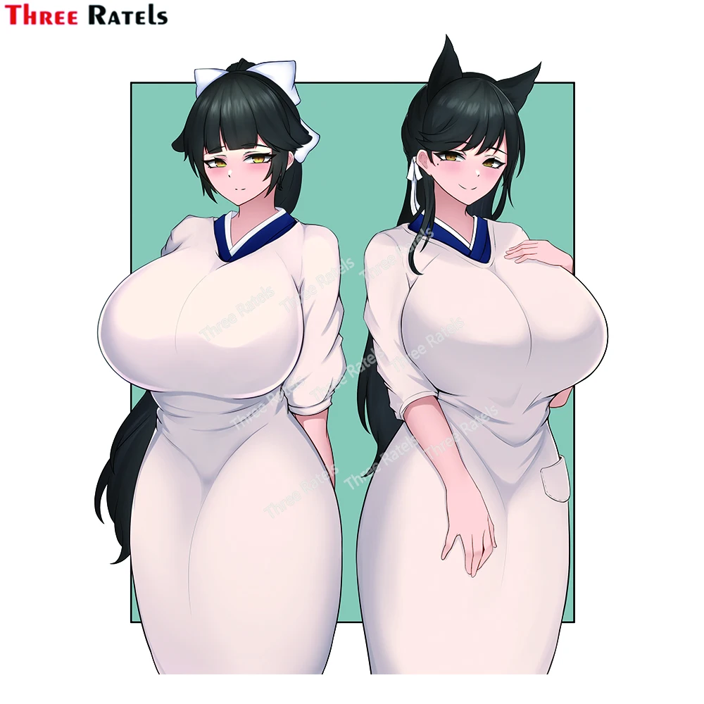Милые аниме наклейки Three Ratels H287 для девочек Atago и Takao школы подарки виниловые