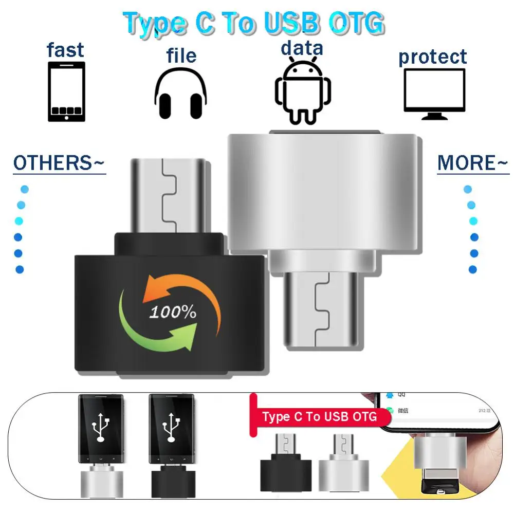 

RYRA High Speed Type-C To USB OTG Adapter Converter For Flash Drive Mouse U Disk Reader For Android Iphone Tablet Smart Phone
