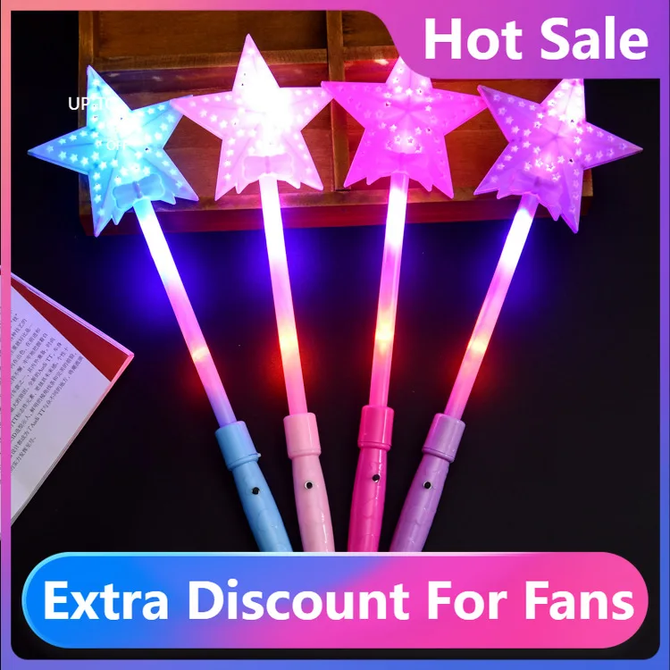

NEW Fashion Children Illuminated Toys Five-pointed Star Flash Stick Stars Magic Bar Kids Girl Fairy Star Rod Toy Gifts
