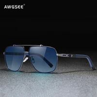 awgsee men vintage alloy polarized sunglasses classic brand sun glasses tac 1 1mm lens driving eyewear for men gafas de sol 6321