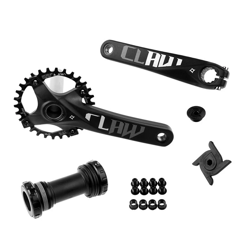 PROWHEEL Road Bike Chaiwheel Mountain Axis Tooth Hollow Integrated Crankset 104 BCD Disc 32T 38T 42T 52T Modified Crank Set |