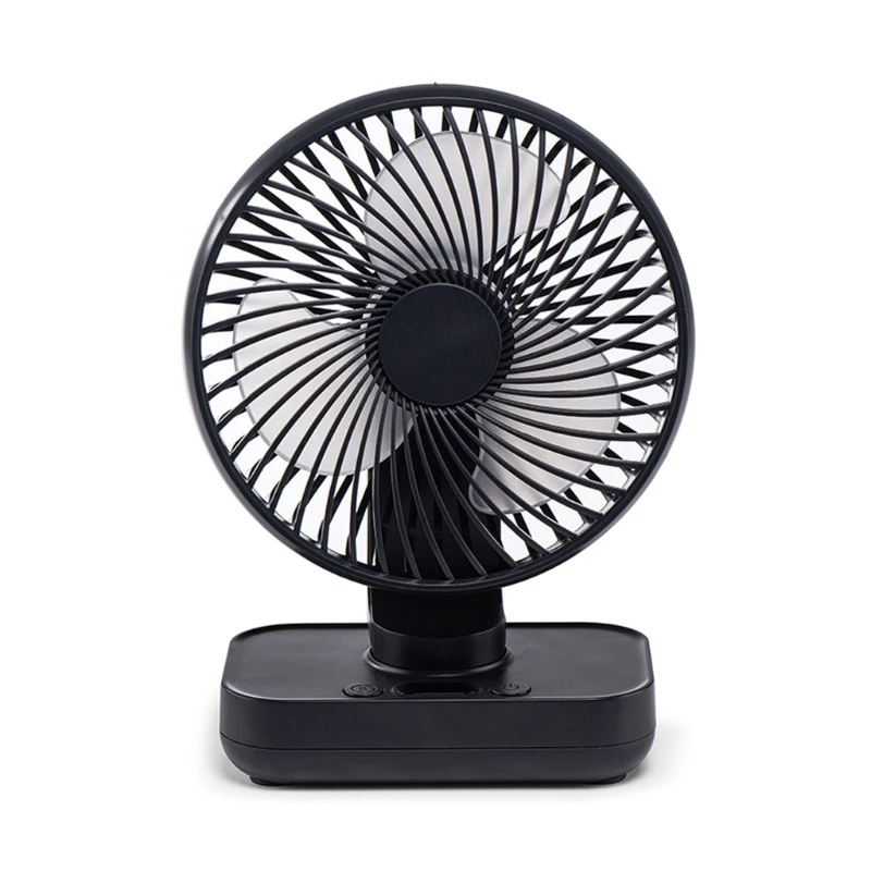 

Portable USB Desk Fan with 4 Speeds and Oscillation 4000mAh Rechargeable and USB Cable for Home Office Travel Camping