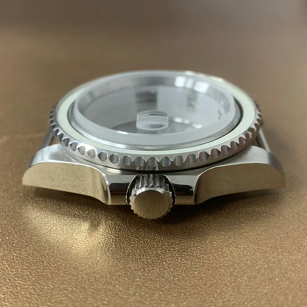 40mm Watch Case Fine Stainless Steel Accessory Sapphire Mirror Fit Miyota8215 8205 Mingzhu 2813 Movement Automatic Movement