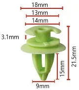 20 шт. пластиковые крепления для панели зажим слепых заклепок зажимы дверной BMW E