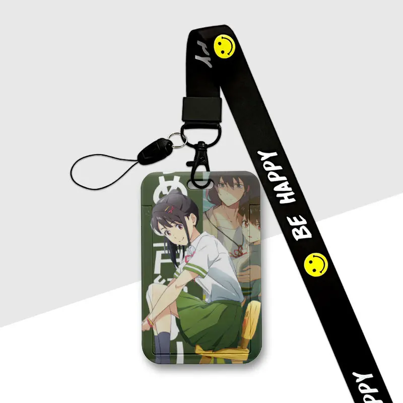 

New Makoto Shinkai Anime Suzume Style Student Meal Card Gift Creative Cartoon Work Card Access Card Holder Push Pull Style Toys