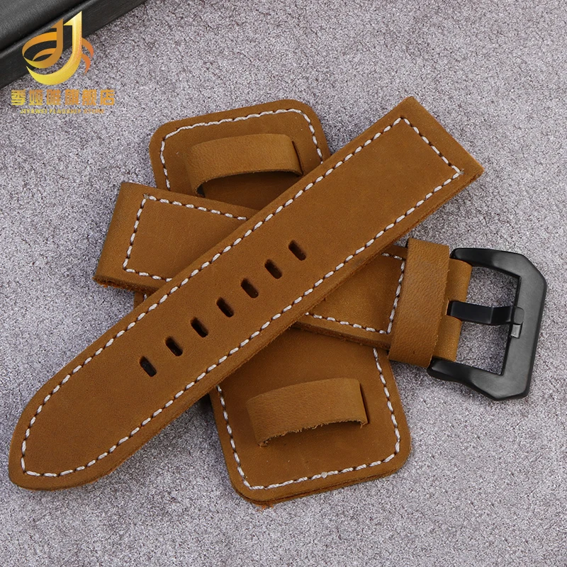 Кожаный ремешок одинаковой ширины для мужских часов толстый женский Panerai PAM111 441