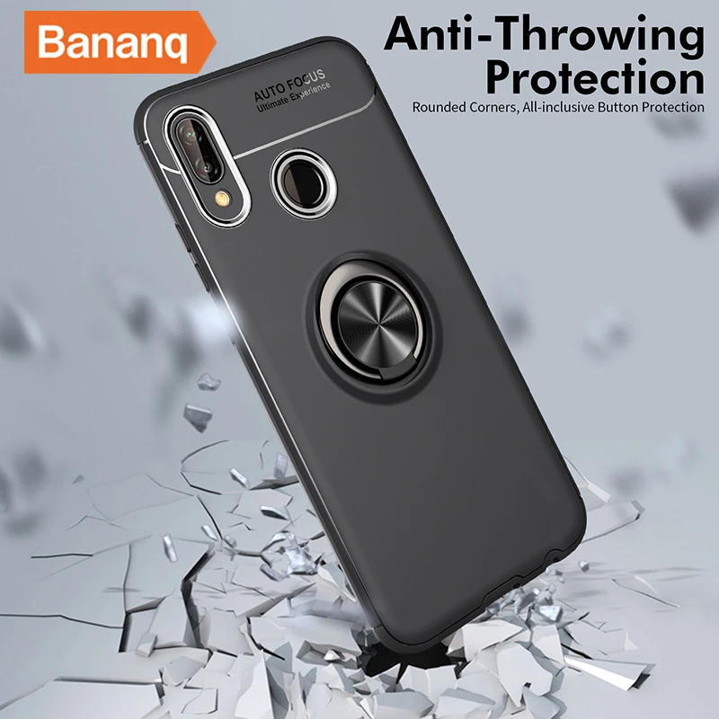 

Bananq Shockproof Cover for Huawei Honor Play 3E 3 4 7 8 Prime 8A 9A 4T 7X 8X 8C 8S 9X 10X Lite X10 Max Pro Ring Holder Case