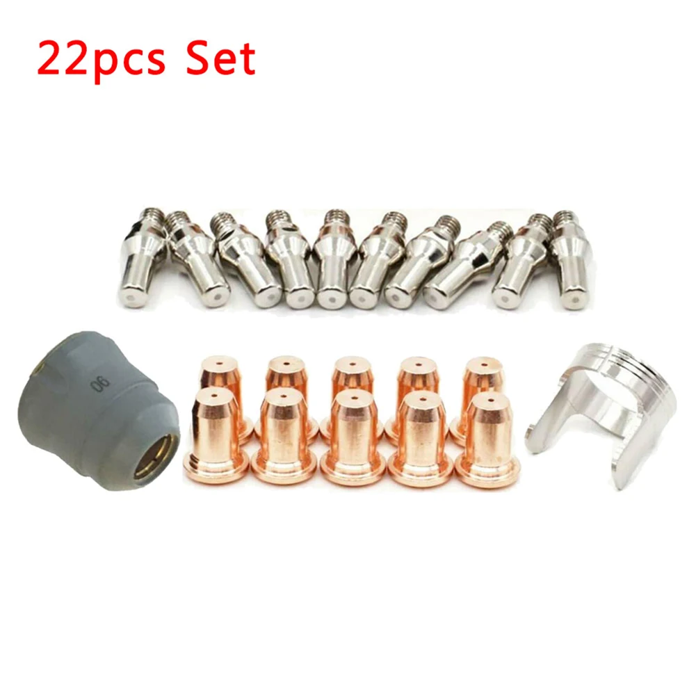 

22pcs IPT-60 PT-60 IPT-40 PT40 Plasma Cutting Consumables Electrode Tip Cup Kit Plasma Cutting Protective Cap Plasma CuttingHold