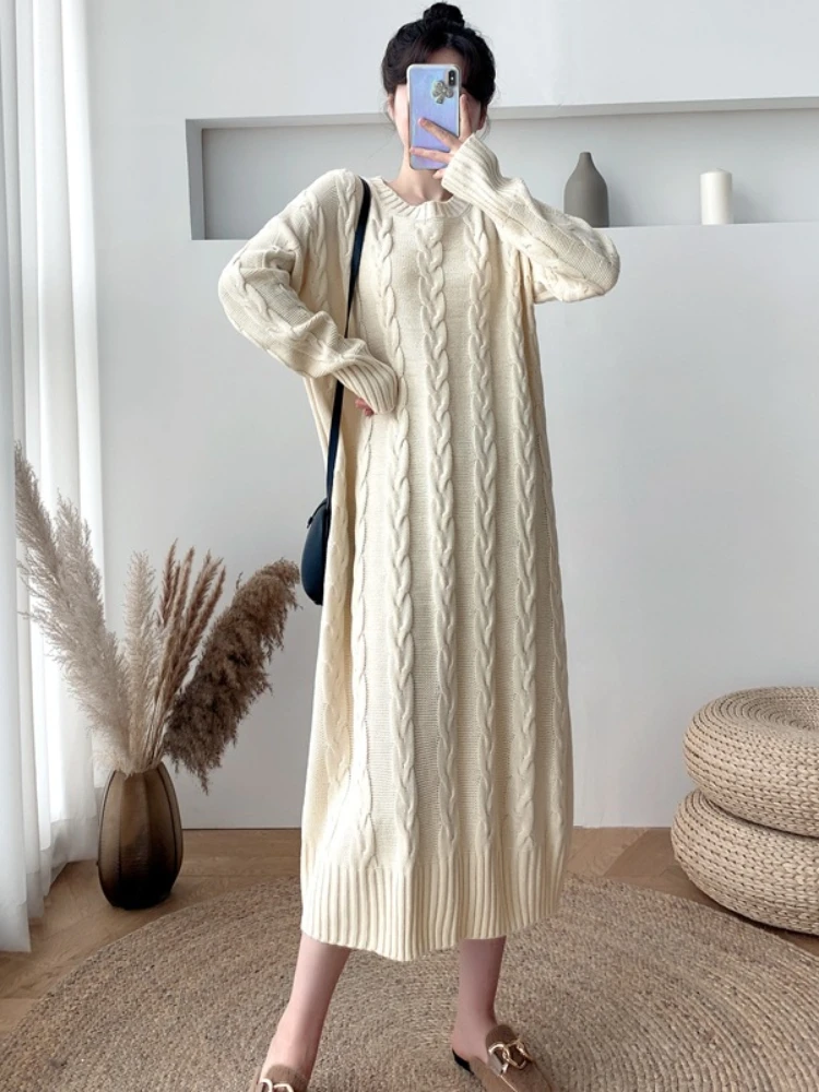 

Sweater Woman Winter 2022 Korean Fashion Pullover Long Sleeve Top Oversized Sweater Knit Jumper O-Neck Thick Sweaters Tops
