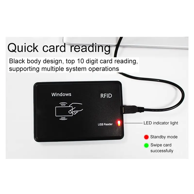 Фото BTLIFE-5X RFID-считыватель смарт-карт с USB-портом, IC-карта 13,56 МГц, бесконтактная чувствительность, поддержка оконной системы Linux №2