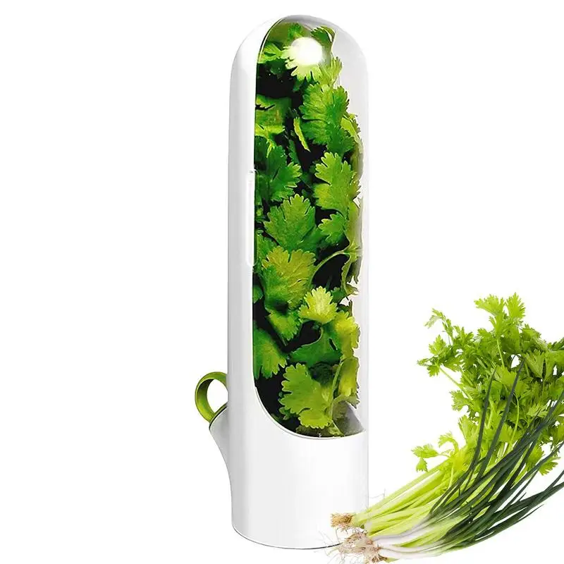 

Premium Herb Keeper Fresh-keeping Cup Storage Container Vegetables Fresh Saver Keeping Green For Kitchen Storage Utensils