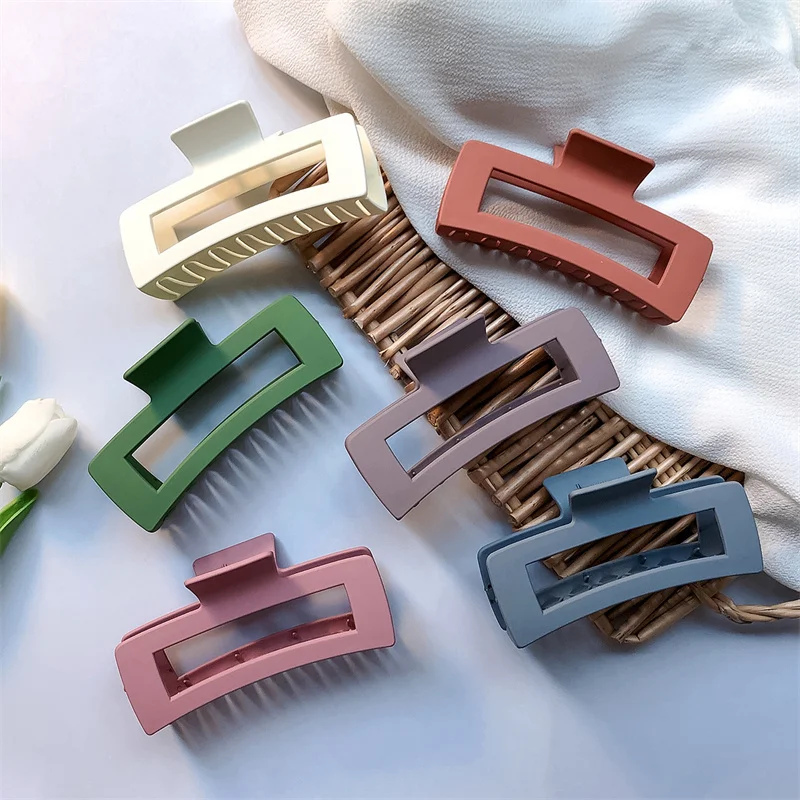 

12.5cm Oversized Grab Hair Clip Korea Shark Clip Korean Frosted Candy Color Bath Clip Head Hair Accessories For Girls Hair Clips