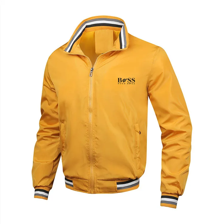 Europe and the United States men's jacket thin trim long sleeve baseball zipper coat brand clothing