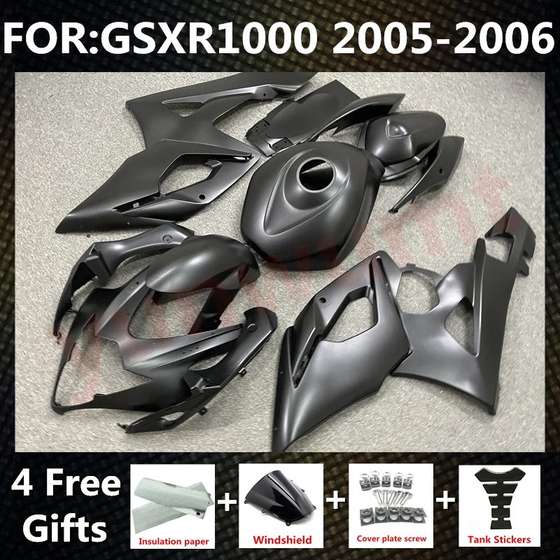 

Новый комплект обтекателей для мотоцикла ABS подходит для GSXR1000 GSXR 1000 05 06 GSX-R1000 K5 2005 2006 полный комплект обтекателей матовый черный