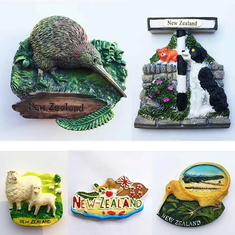 

New Zealand Fridge Magnets Tourist Souvenirs Kiwi Sheep Cute Animals Refrigerator Magnetic Stickers on The Fridge Home Decor