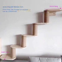 real wall mounted cat climbing frame wall mounted solid wood cat nest jumping platform scratching pole cat wall cat space cat