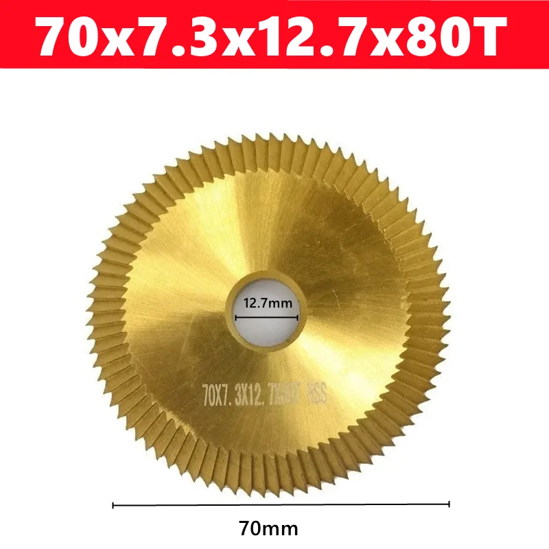 

1 шт. лезвие для пилы для ключа 60/70 мм 60/80/100T двухстороннее Фрезерное режущее устройство из быстрорежущей стали для ключей многофункциональный резак для копировальной машины