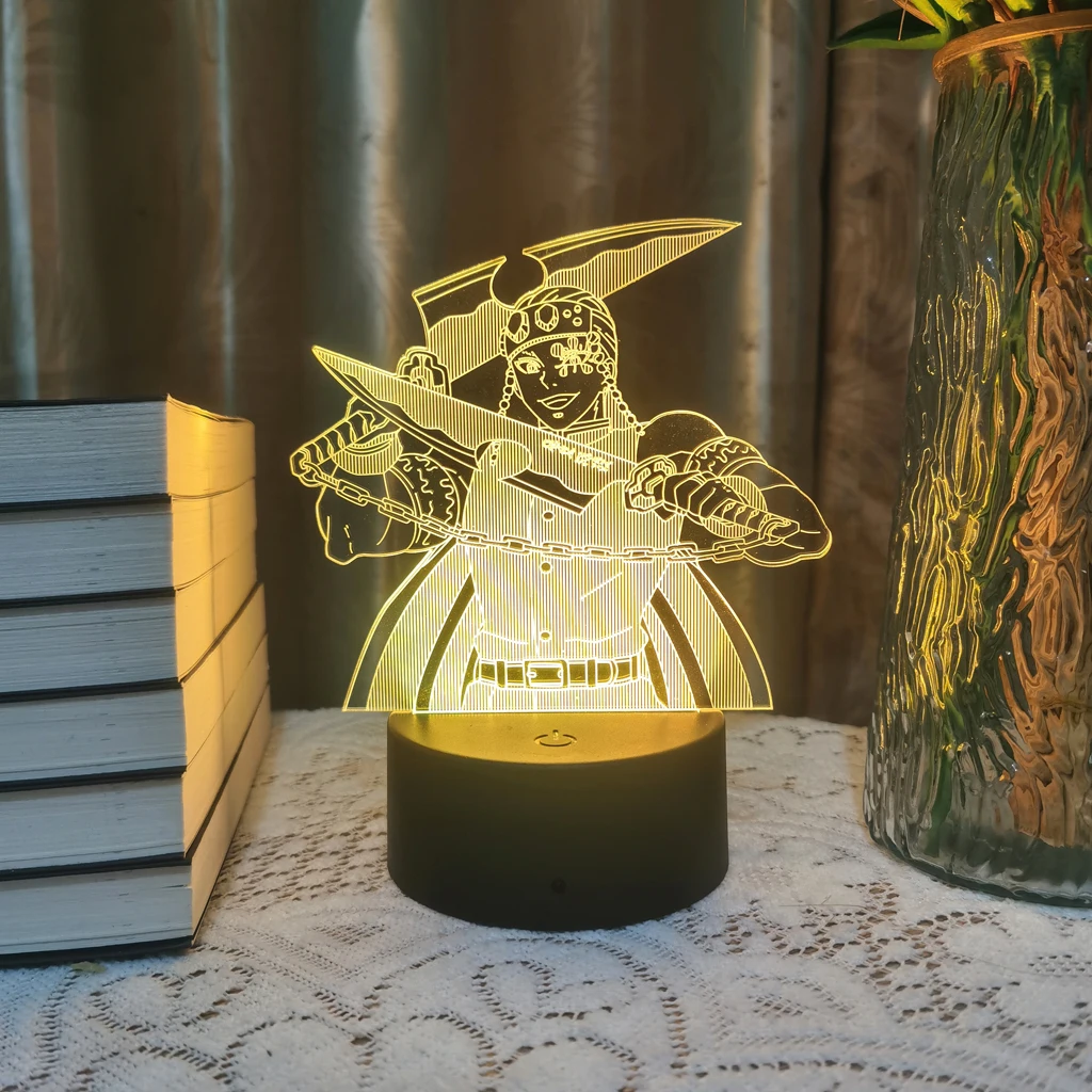 

Anime Manga 3D Led Lamp Demon Slayer Uzui Tengen Night Light For Kid Home Decor Kimetsu No Yaiba Friend Christmas Illusion Gift