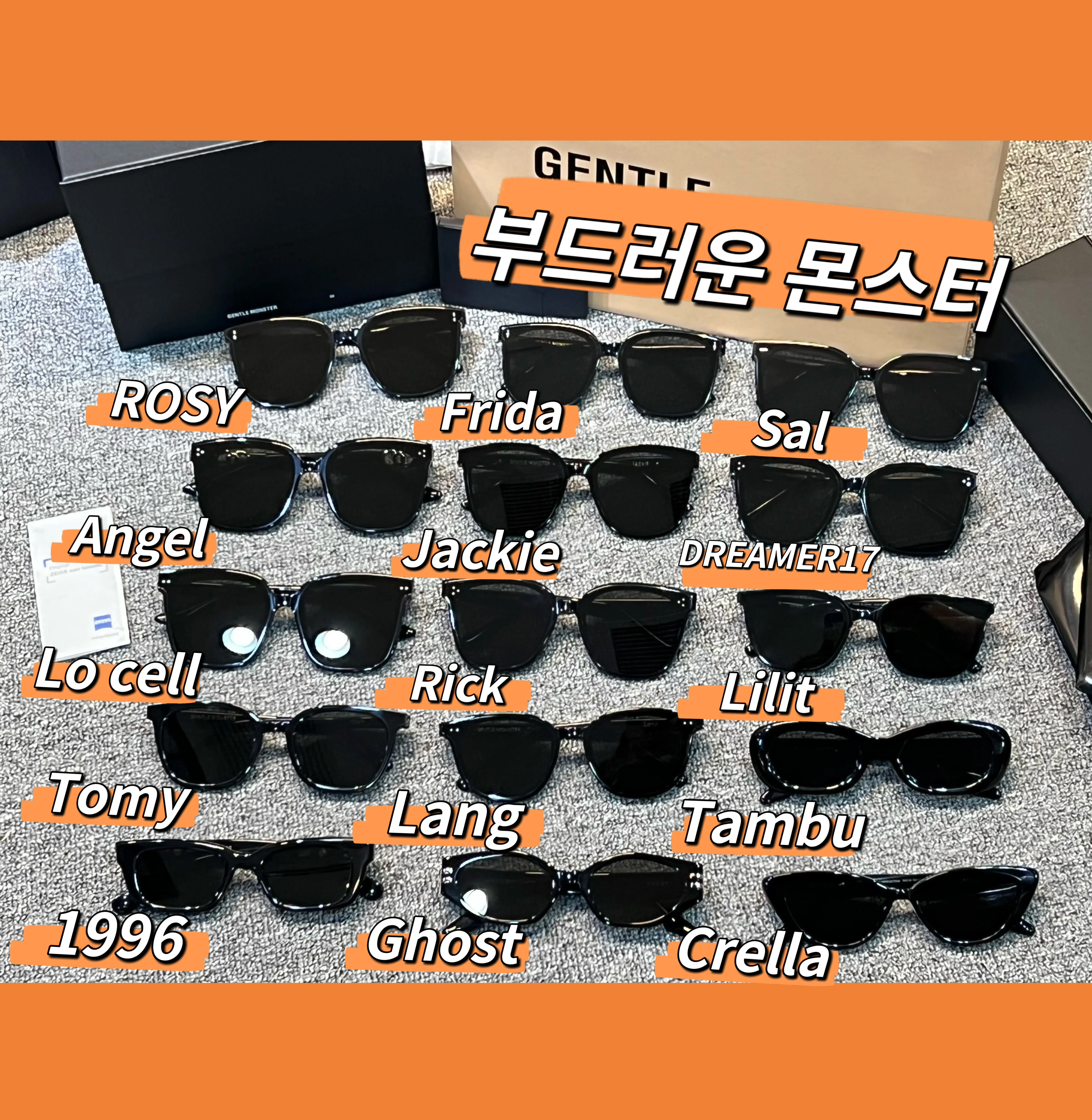 

2022New For Women Mens Black Sunglasses GENTLE MONSTER Square Glasses Oversized Luxury Designer Brand Jennie Korea GM UV400 Zeis