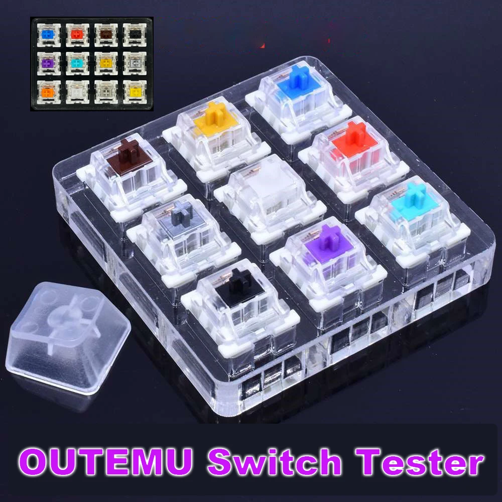 Outemu Switches Tester for Mechanical Keyboard Gaming Switch Blue Linear Clicky Slient Silver White SMD Axis Customize Gaming