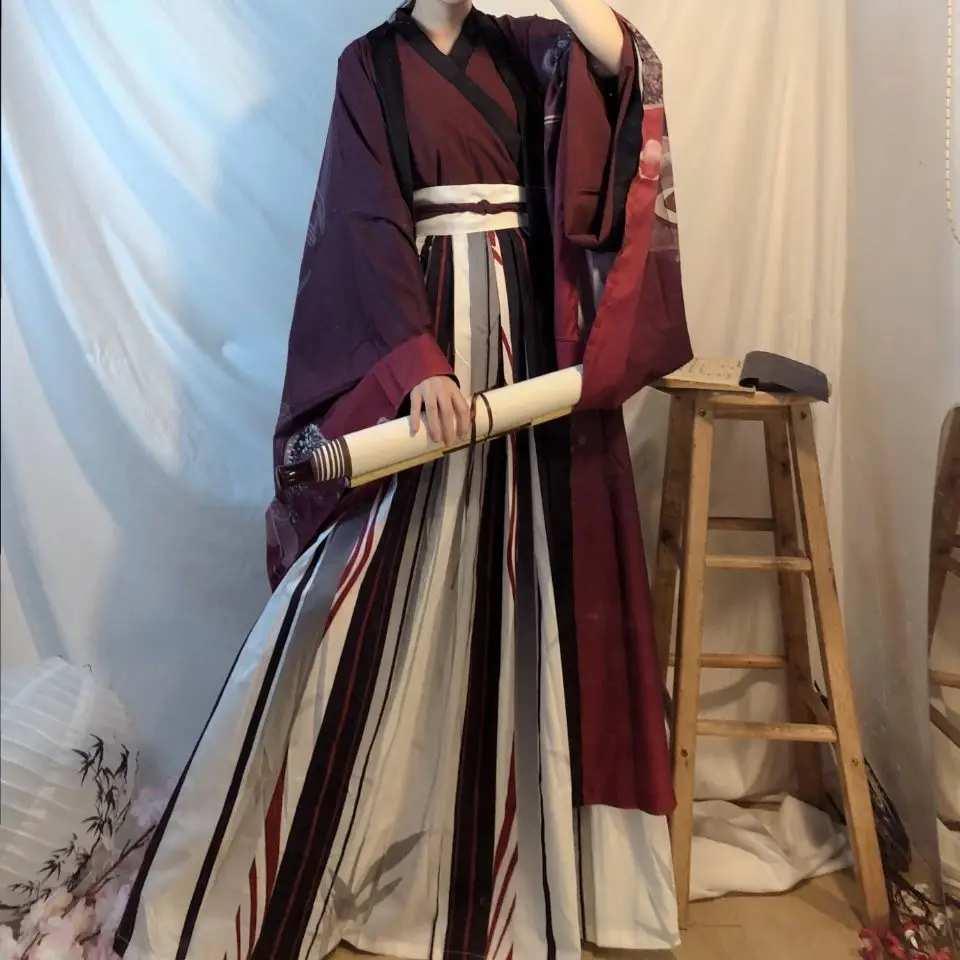 

Chinese Hanfu Set Cosplay Outfit For Men And Women Adults Halloween Costumes For Couples Dance Men Women Red Hanfu