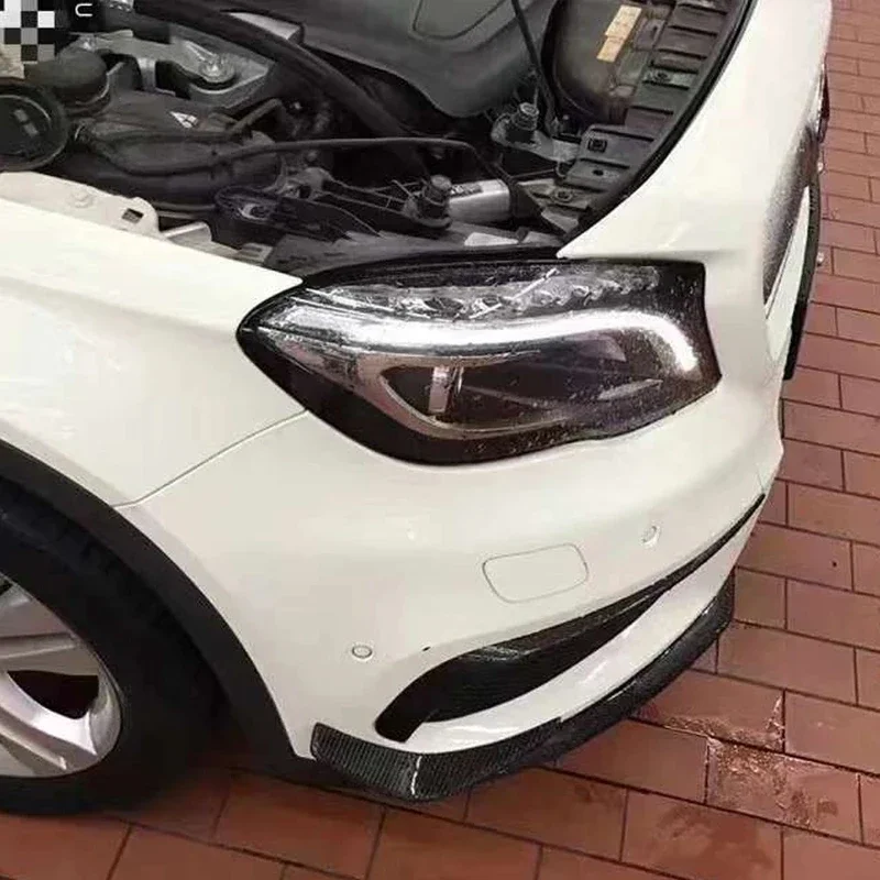 Фото Для Mercedes Benz GLA Class X156 GLA45 передний бампер автомобиля из углеродного волокна, ветровой нож, сплиттер, спойлер Canard, воздушный нож, кузовный комплект №4