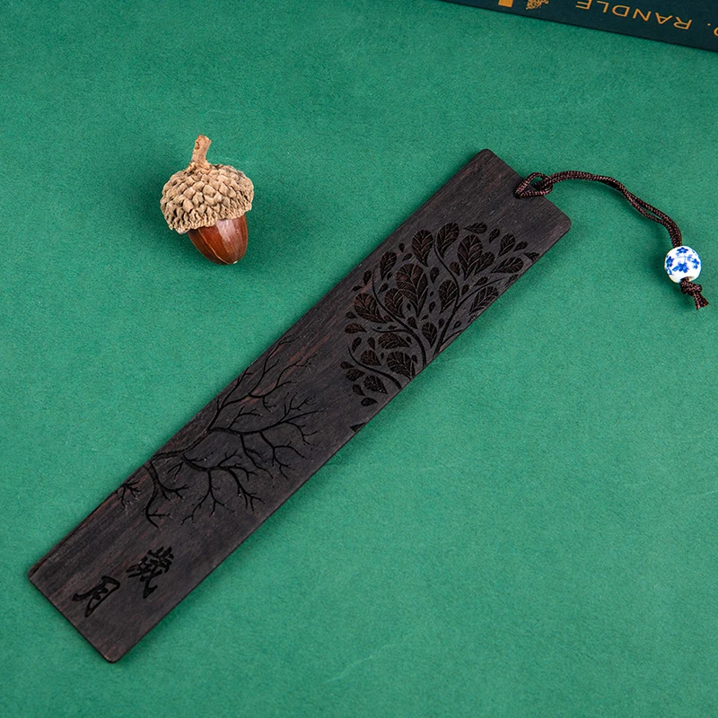 

1Pcs Creative Retro Sandalwood Bookmark Chinese Style Book Clip Reading Tools School Office Stationery Student Supplies