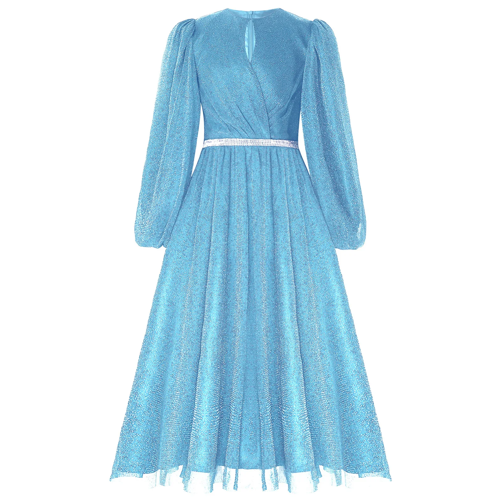 Вечернее платье для девочек детское с длинными пышными рукавами вечернее