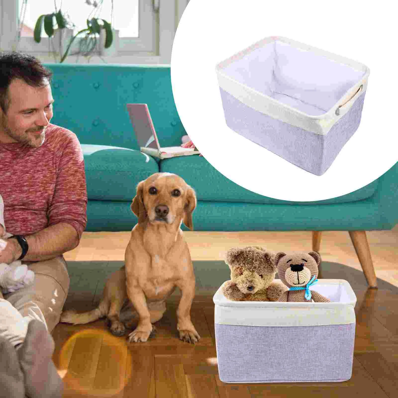 

Pet Storage Box Pet Organizer Portable Storage Box Pet Holder Dog Basket for Home Pet Shop Utility Room Gift