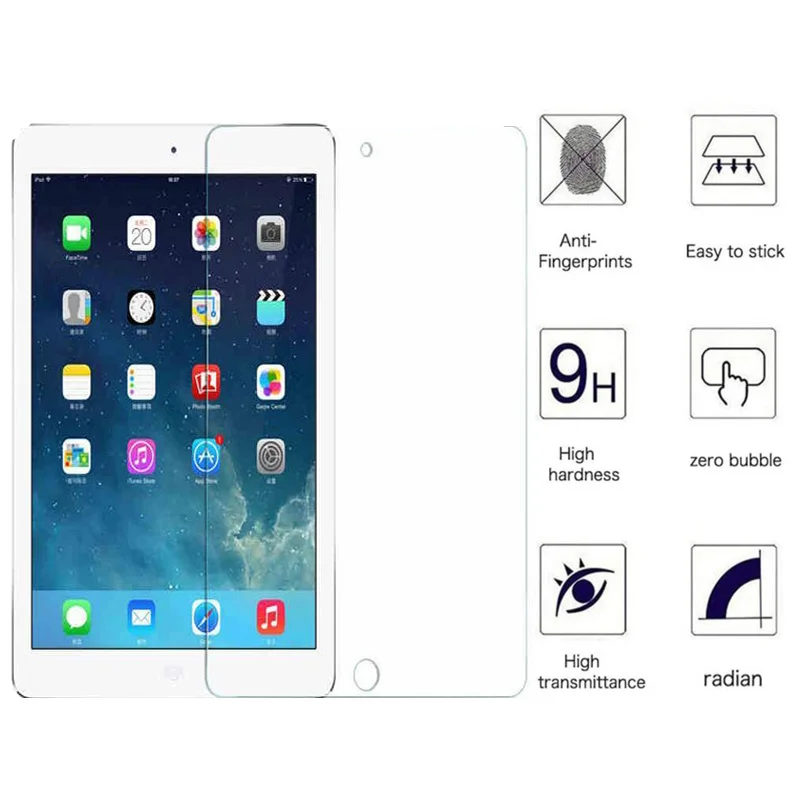 Защитное стекло для Apple IPad 10,2 2021 2020 2019 9,7 Air Air2 4 Pro10.5 11 Mini 3 4 5 6 7,9 8, 2 шт., пленка из закаленного стекла для планшета