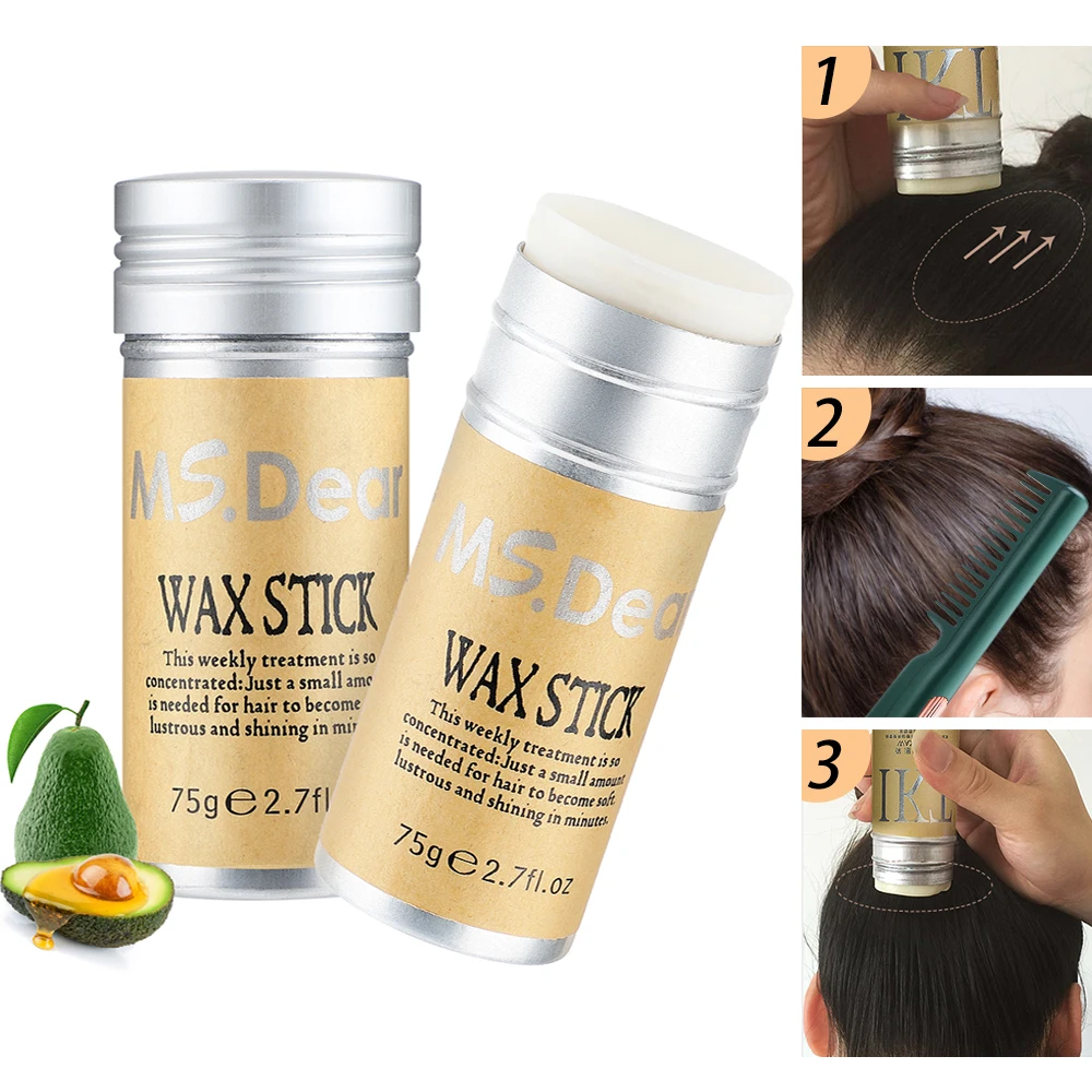 

Палочка для волос для париков для женщин и мужчин, нежирная восстанавливающая, гладкая, свободная, для сломанных волос, профессиональная Восковая Палочка, гелевый крем