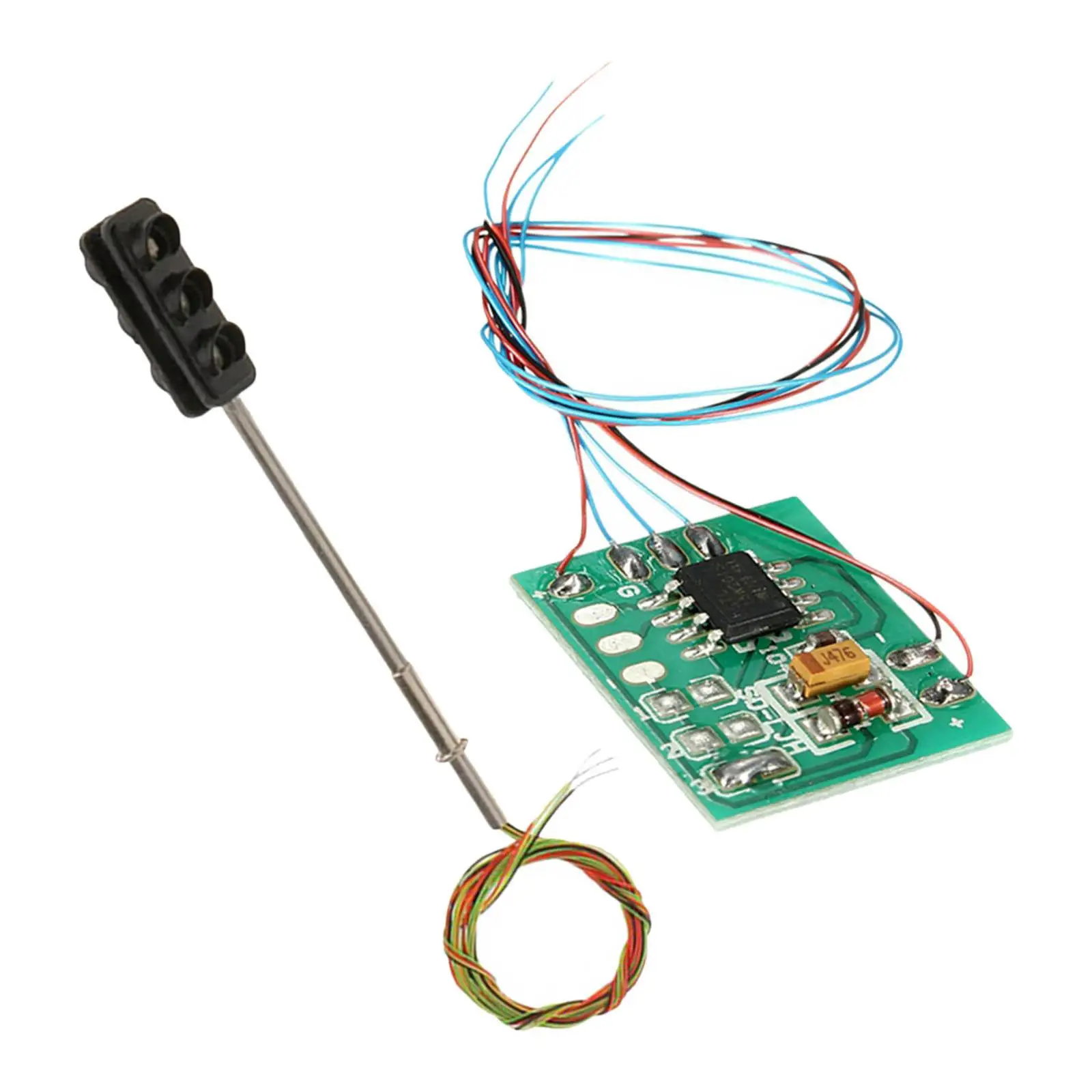 Миниатюрная модель светофора LED высотой 6,5 см классического типа для создания диорамы уличной конструкции на песочнице DIY.