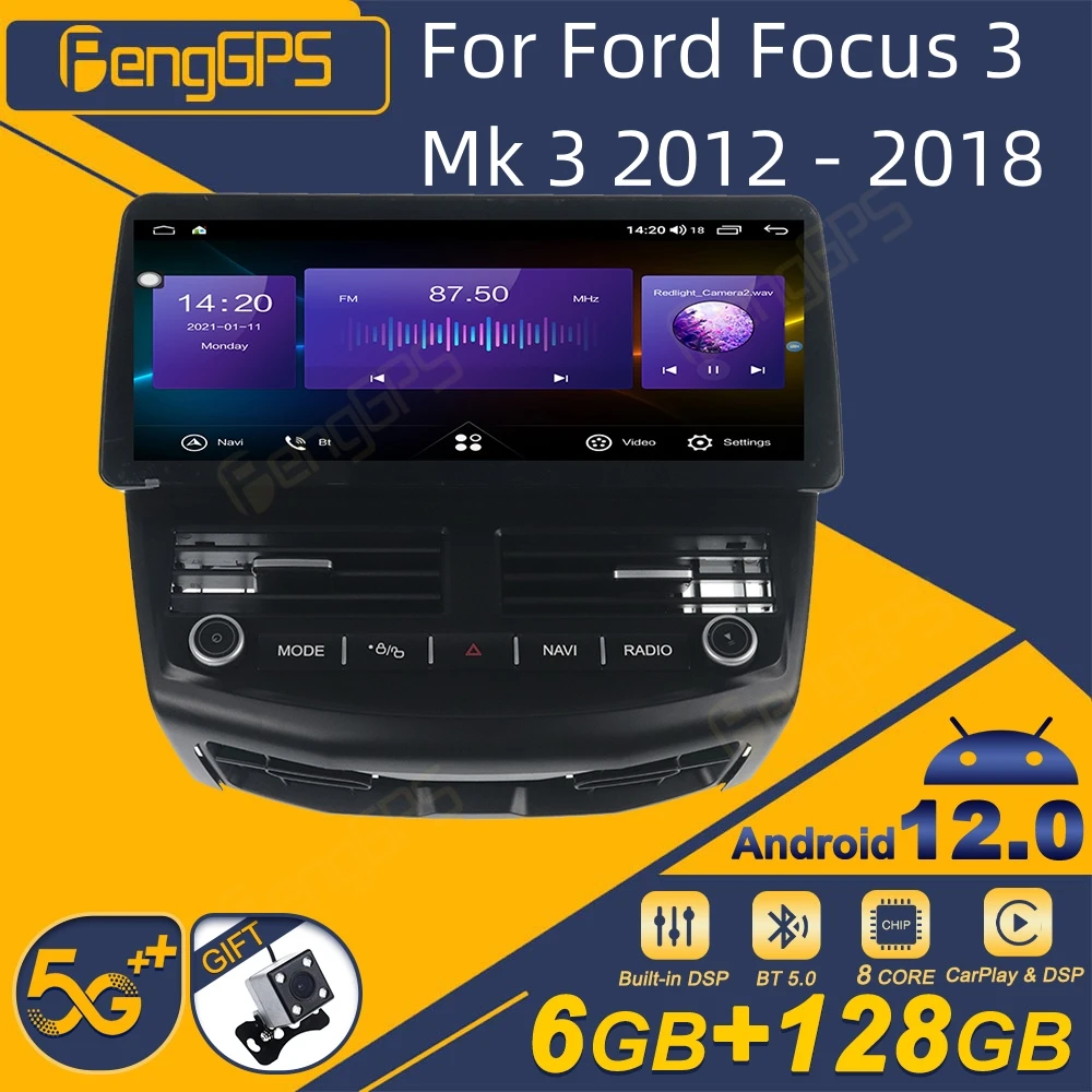 

For Ford Focus 3 Mk 3 2012 - 2018 Android Car Radio 2Din Stereo Receiver Autoradio Multimedia Player GPS Navi Head Unit Screen