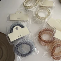 4pcs rubber hair bands for women hair accessories 2022 girls phone cord spiral hair ties gum cute elastic hair rings band