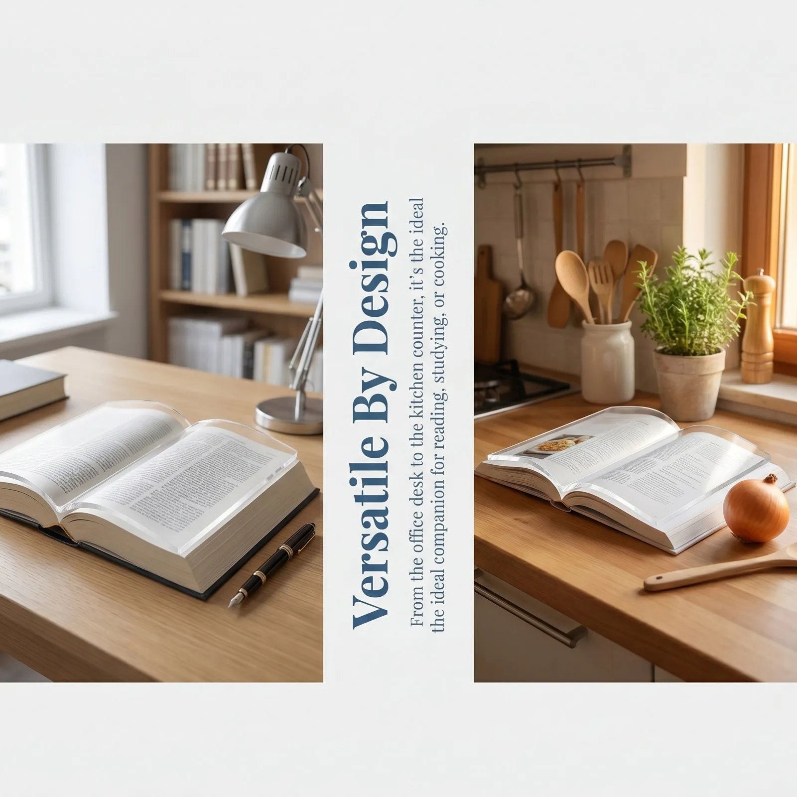 Фото Прозрачный акриловый утяжелитель для книг, держатель страниц, портативный держатель для книг без использования рук, для кулинарных книг, учебников, каллиграфии, аксессуар для чтения. №5
