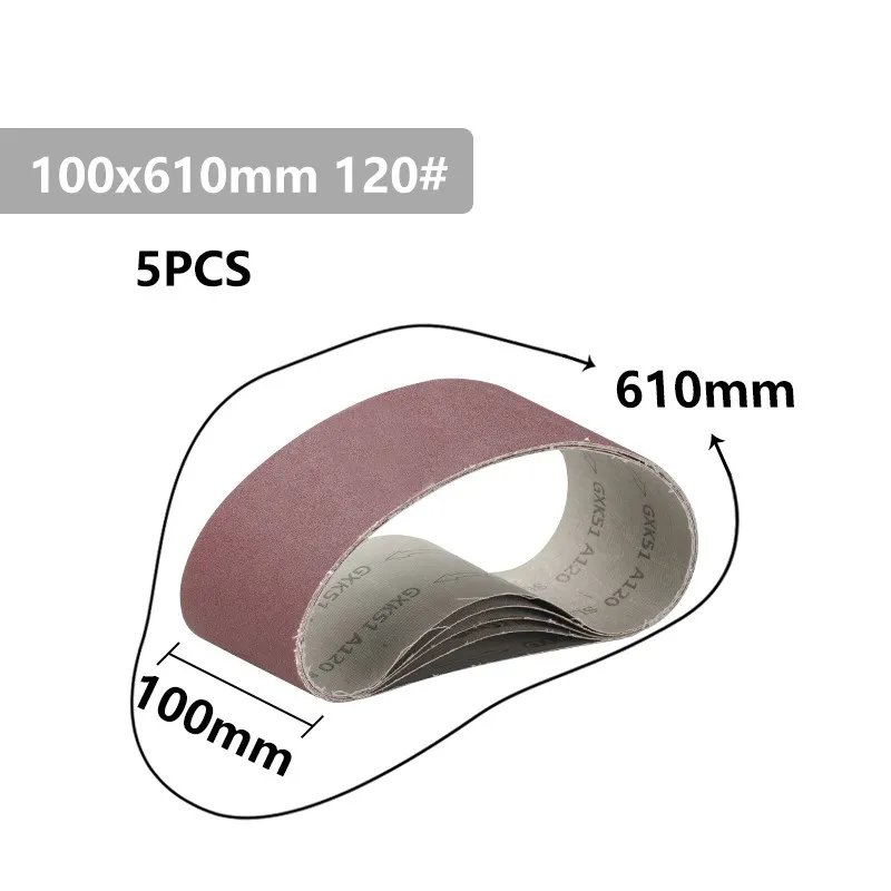 

5 шт., абразивные шлифовальные ленты 100*610 мм