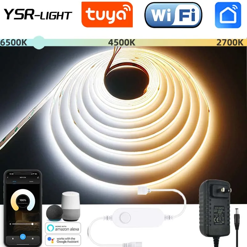 

Светодиодная лента YSRSAI WiFi 2700K-6500K 608LED/M 1-5M