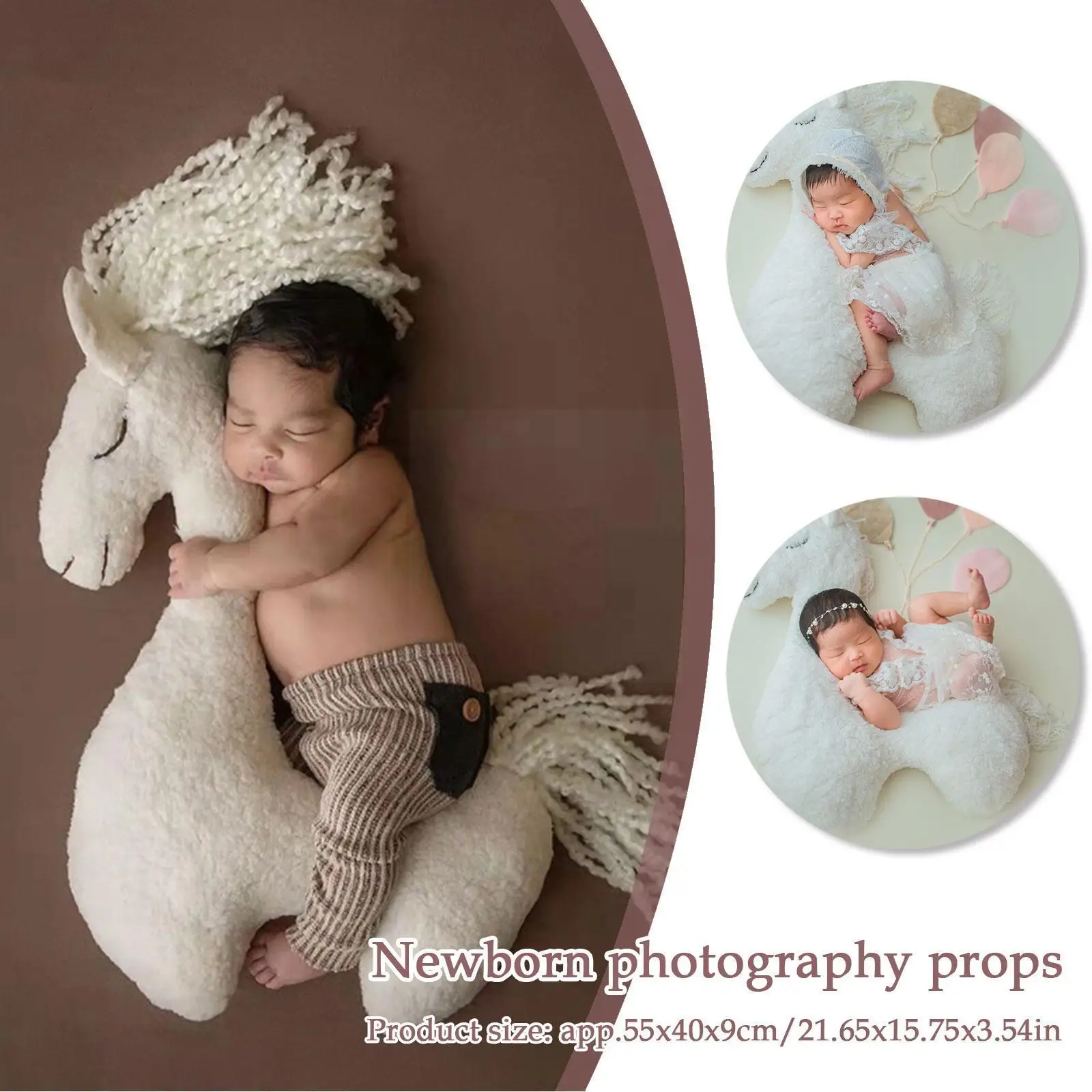 

Подушка для фотосъемки с изображением лошади Пегаса Аксессуары для младенцев студийные бобы реквизит для фотосъемки подушка для фотосъемк...