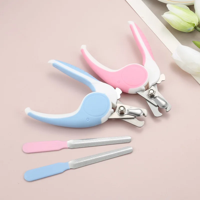 

Pink/blue Dog Nailclippers Nail Sharpening Knife Cat Stainless Steel Nail Grinder Dog Scissors Cutting Trimmer Paw Grooming Tool