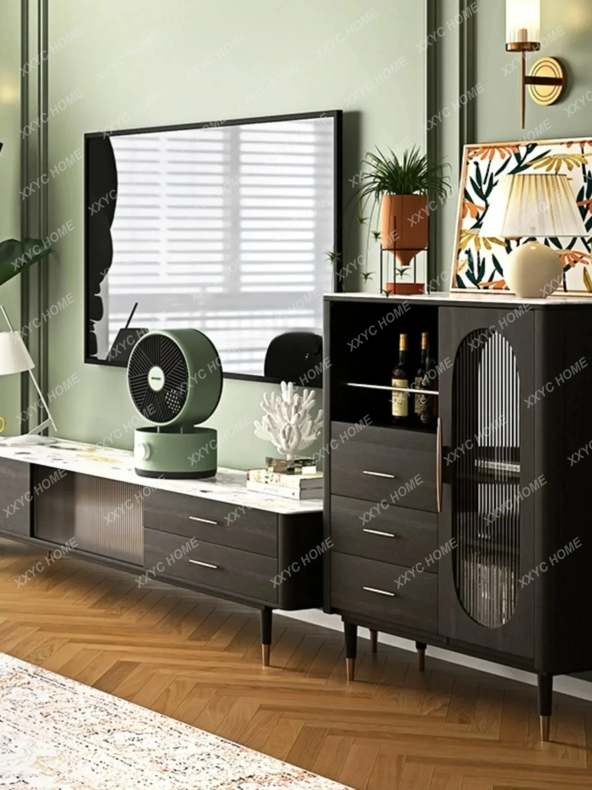 Французский ретро шкаф для хранения из цельного дерева светлый роскошный