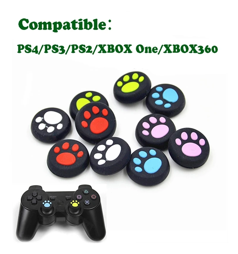 

PS4 Analog Grip Cat Claw Silicone Finger Caps Thumbstick Buttons Cover Skin Sale for Sony Playstation 4 PS4 For XBOX 360